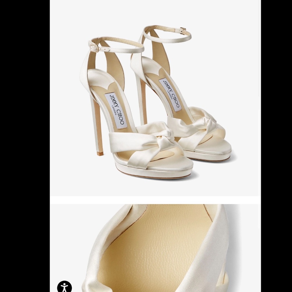 Jimmy Choo Ivory Heels - Rosie 120 - Picture 5 of 8